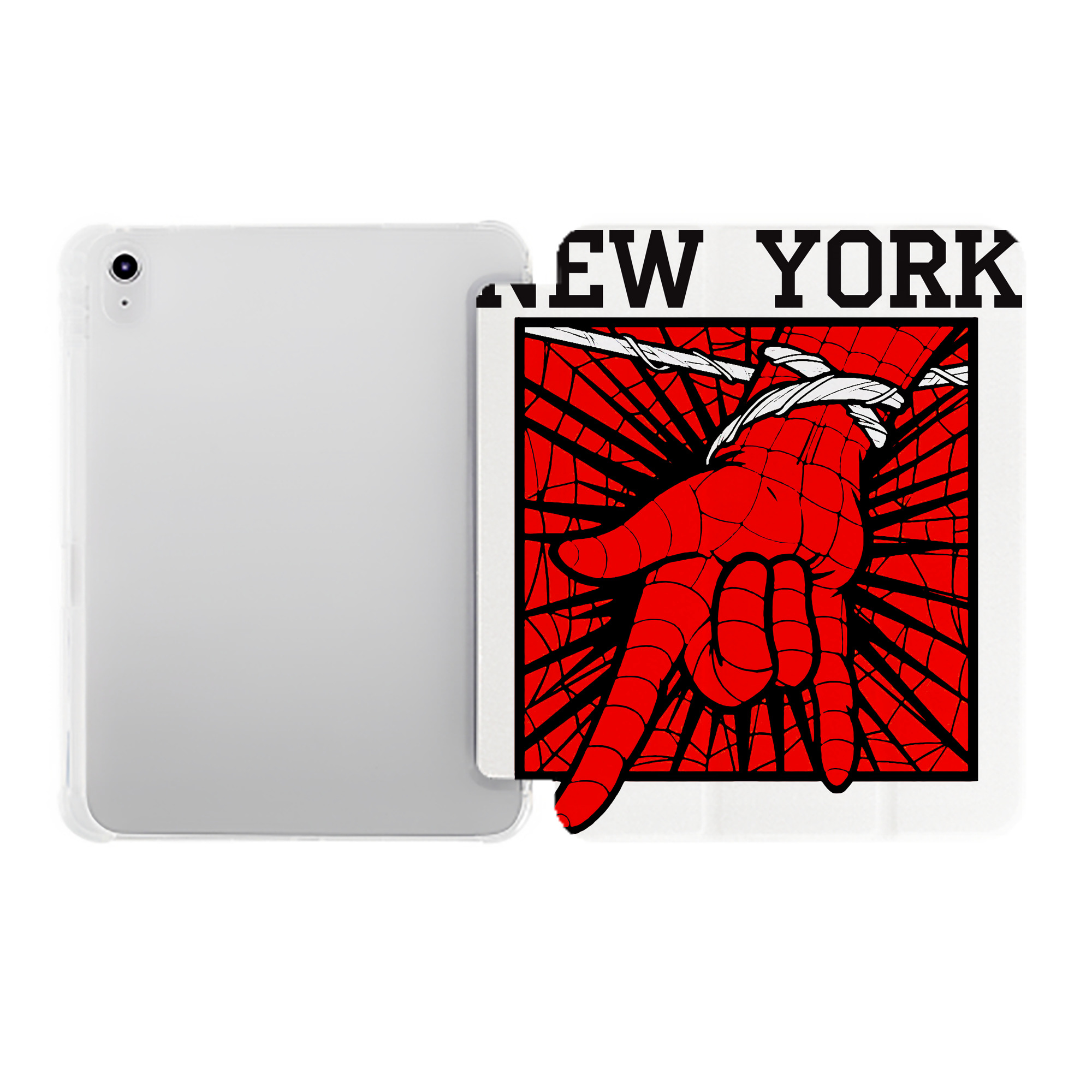 （画像用） Spider Man スパイダーマン IPad ケース ペン収納付き 三つ折りスタンド PUレザー×シリコン 対応機種9.5/10.5/10.9インチ